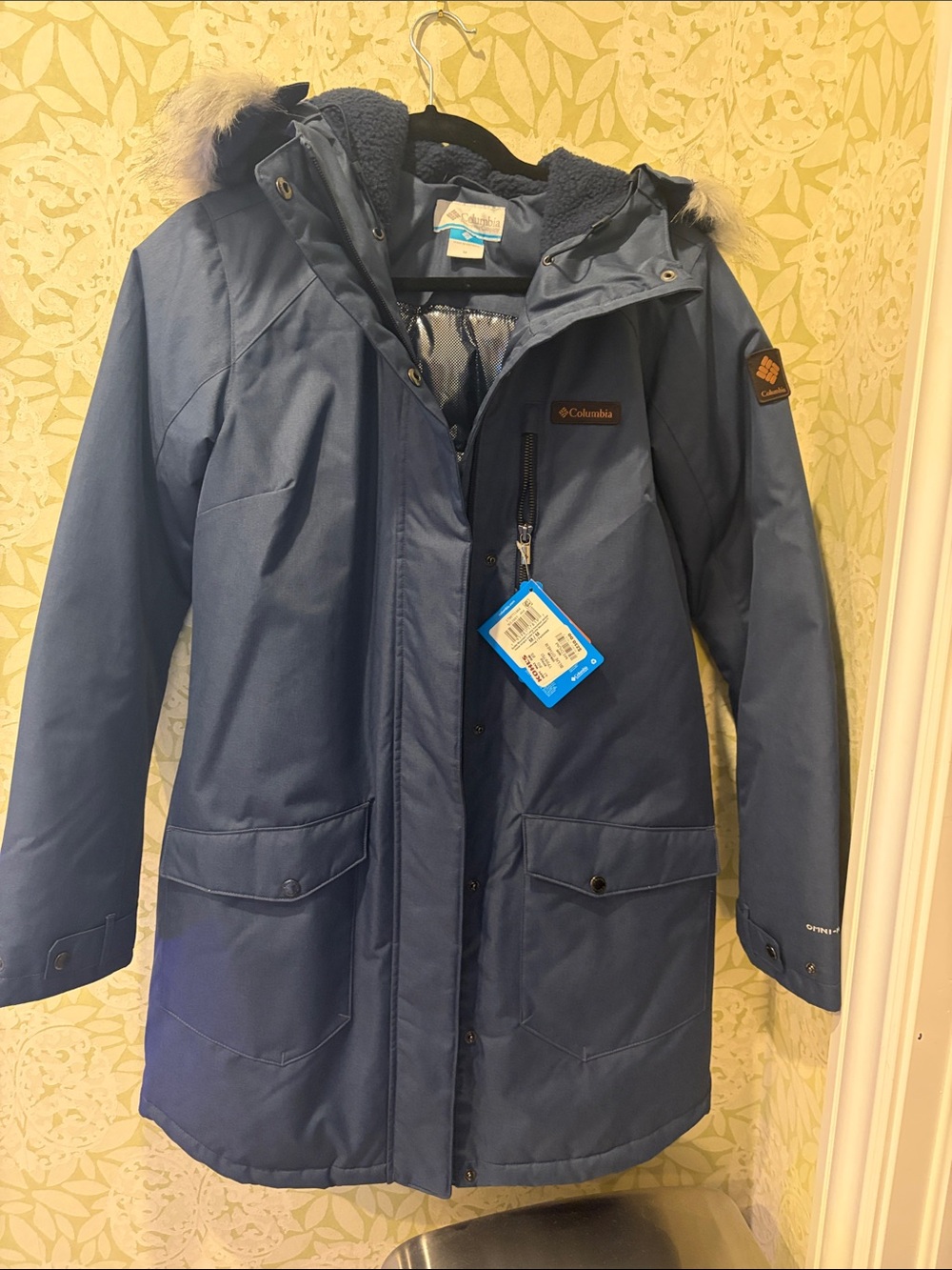 Columbia Women's Blue Hooded Insulated Parka